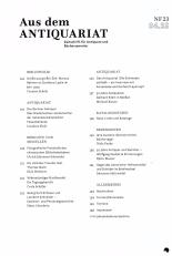 Aus dem Antiquariat