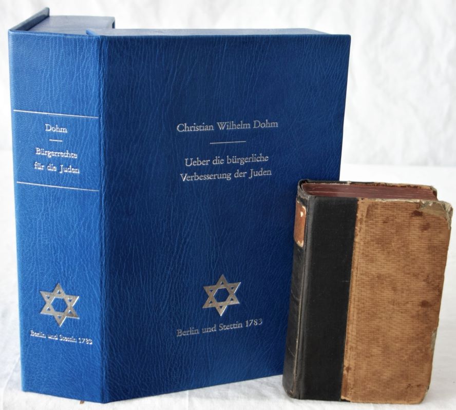 DOHM,C.W., Ueber die bürgerliche Verbesserung der Juden. 2 Tle in 1 Bd. Bln 1783