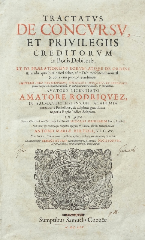 RODRIQUEZ,A., Tractatus de Concursu. Genf 1665