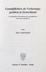 Luchterhand, Grundpflichten als Verfassungsproblem. Berlin 1988