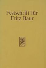 Baur, Fritz: Festschrift. Tübingen 1981.