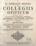 Beier, De collegiis opificum. Frankfurt/M. 1736