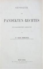 Esmarch, Grundsätze des Pandekten-Rechts. Wien 1860