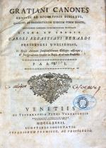 Berardi, Gratiani Canones. 4 Bde. Venedig 1777