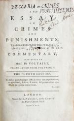 Beccaria, Essay on Crimes and Punishments. 4.Ed. London 1775. Titel