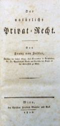 Zeiller, Das natürliche Privat-Recht. Wien 1802