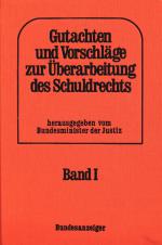 SCHULDRECHTSREFORM: Gutachten u. Vorschläge. 4 Bde. Köln 1981-92
