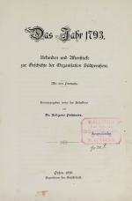 Prümers, Das Jahr 1793 in der Geschichte Südpreußens. Posen 1895