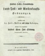 HESSEN-DARMSTADT, Wollenkaufsordnung. Darmstadt 1706