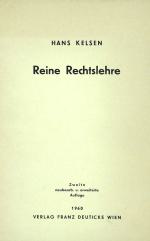 Kelsen, Reine Rechtslehre. 2.A. Wien 1960
