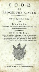 Code de Procédure Civil. Daniels-Ausgabe. 2.A. Köln 1809