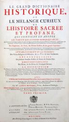 Moreri, Le Grand Dictionaire Historique. 10.A. 4 Bde. Amsterdam u.a. 1717