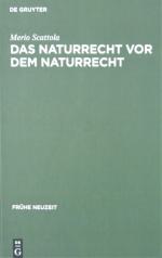 Scattola, Das Naturrecht vor dem Naturrecht. Tübingen 1999