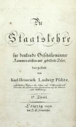 Pölitz, Die Staatslehre für Geschäftsmänner. 2 Bde. Leipzig 1808