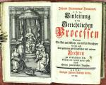 Hermann, Einleitung zu den gerichtlichen Processen. Jena 1733