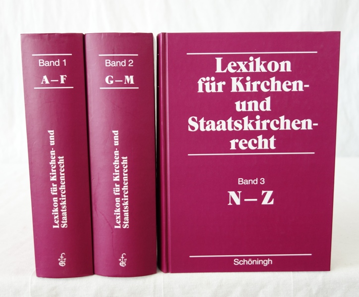 CAMPENHAUSEN,A.v. u.a. (Hg.), Lexikon für Staatskirchenrecht. 3 Bde. 2000-2004