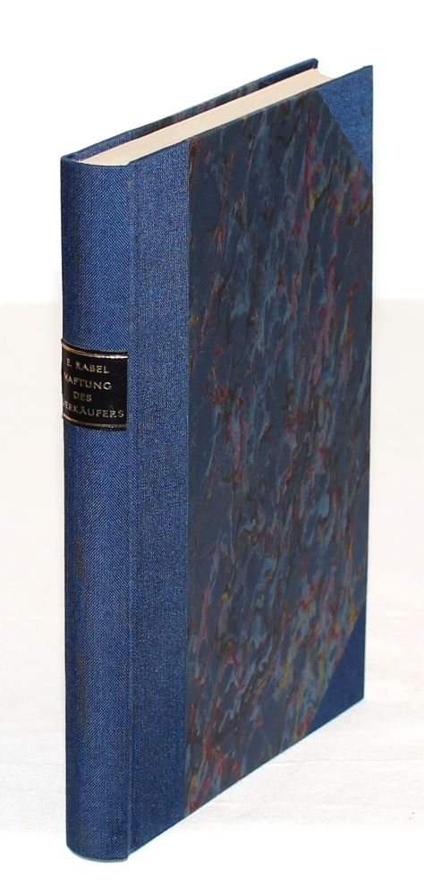 RABEL, Haftung des Verkäufers. Leipzig 1902