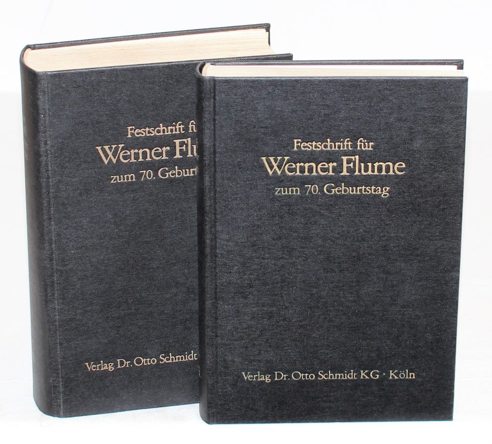 FLUME, Festgabe zum 70. Geburtstag. 2 Bde. Köln 1978