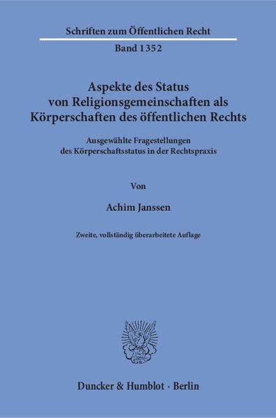 JANSSEN,A., Aspekte Des Status Von Religionsgemeinschaften Als ...