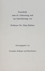 KIEFNER,H., Festschrift. Münster 1994