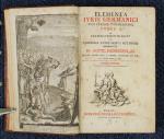 Heineccius, Elementa Iuris Germanici. 2 Bde. Halle 1743-46. Titelblatt 
