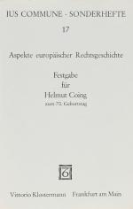 COING, Helmut: Festgabe zum 70. Geburtstag. Frankfurt/M. 1982