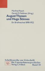 RASCH/FELDMAN, Thyssen-Stinnes Briefwechsel. München 2003