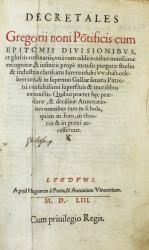 DECRETALES Gregorii IX. Lyon 1553 - Titelblatt