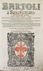 Bartolus, Opera omnia. Venedig, Iuntas, 1596 u. Turin 1589