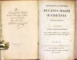 Dümge, Geographiae et Historia Badens. Heidelberg 1809
