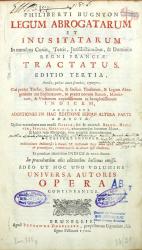 Bugnyon, Legum Abrogatarum. Brüssel 1702