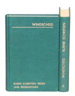 WINDSCHEID,B., Kleine Schriften, Reden, Rezensionen. 2 Bde. Leipzig 1984